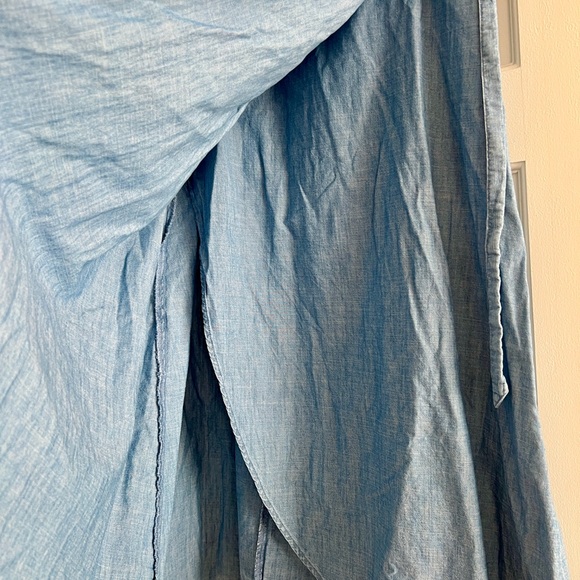 J. CREW Maxi Denim Wrap Skirt Large - Picture 5 of 6